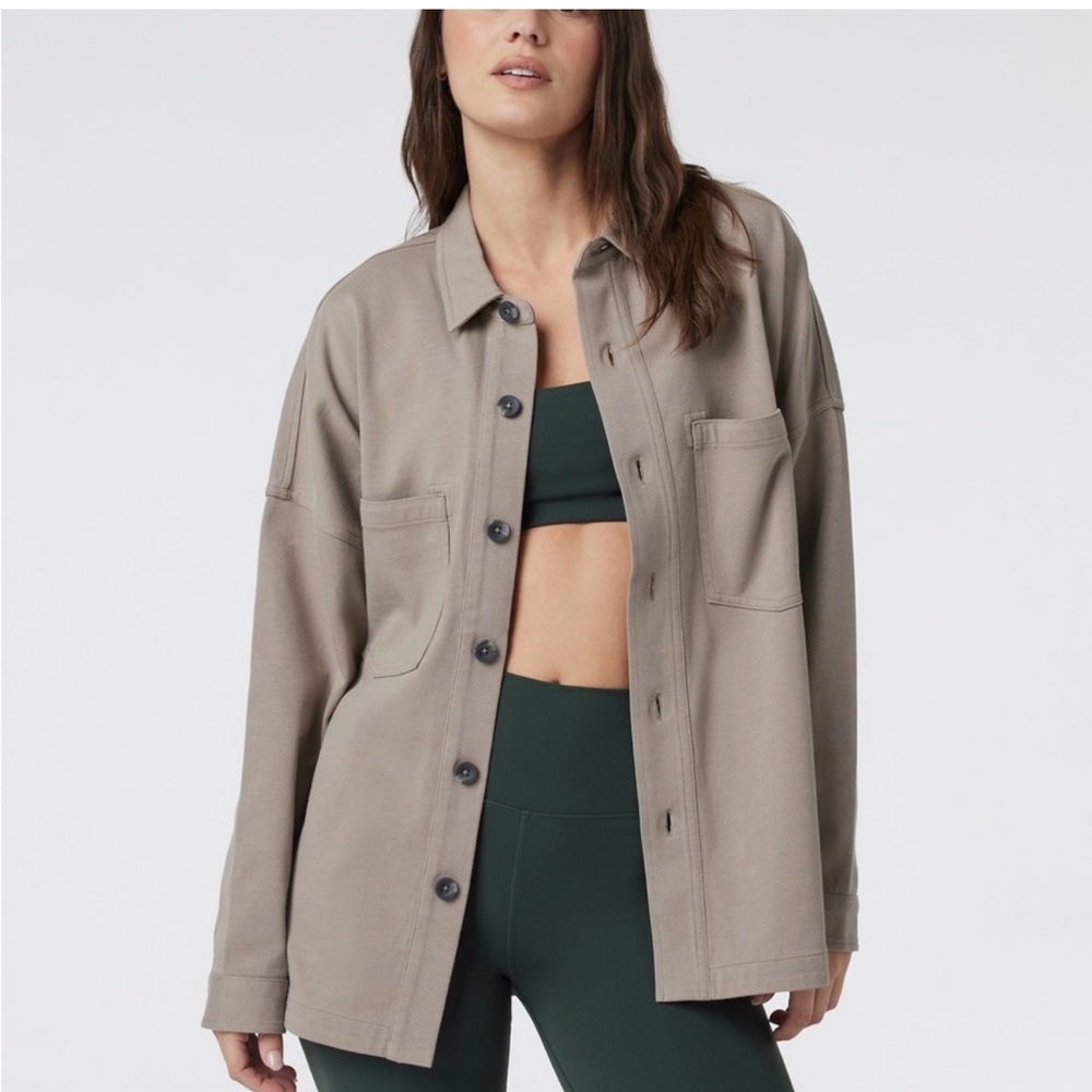 Vuori Women's Taupe Mackenzie Shirt jacket